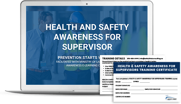 health and safety awareness for supervisors in 5 steps online training